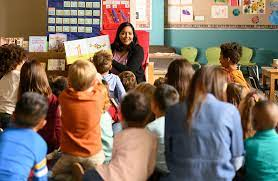 Reading to children at school